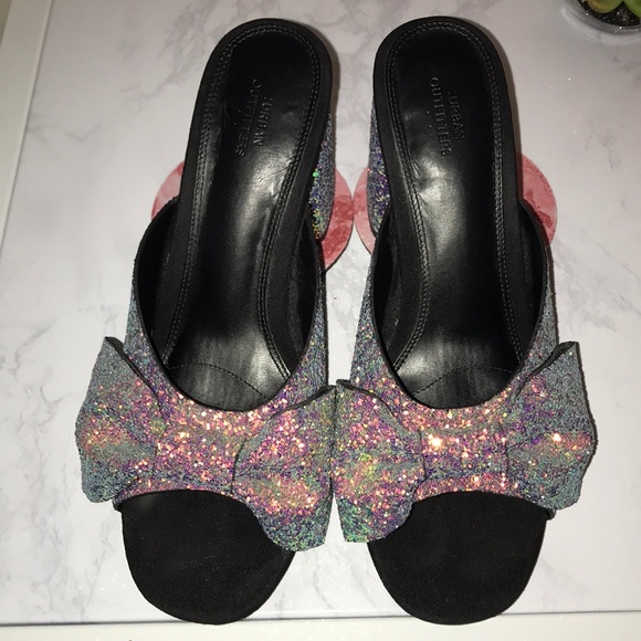 Mermaid Glitter Urban Outfitters chunky heel mule - Picture 5 of 8